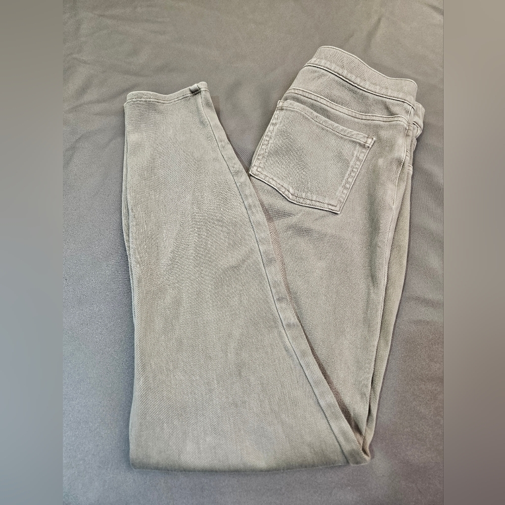 SPANX JEAN-ISH ANKLE Gray Pull On Shaping Stretch Denim Leggings  Size M
